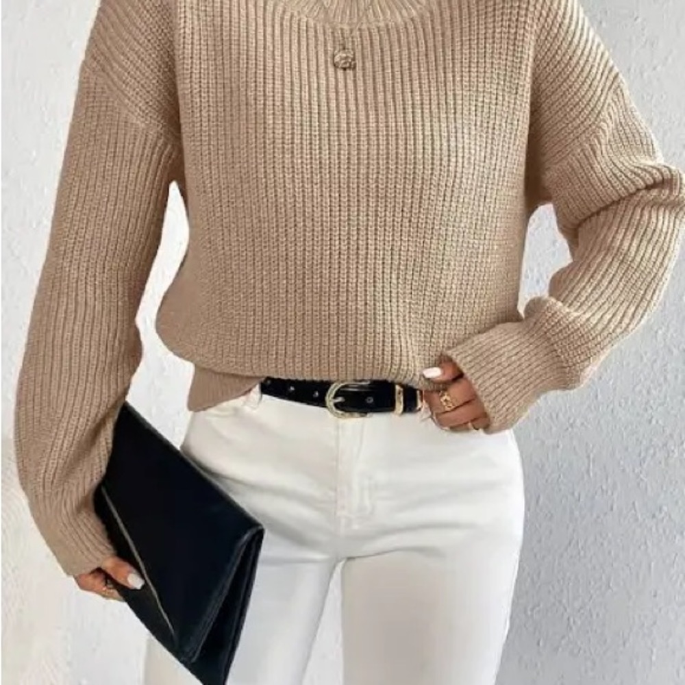 Forever21 Beige Long Sleeve Sweater
